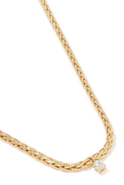 Collier Palmier Floating Diamant Necklace, 18K Yellow Gold & Diamond